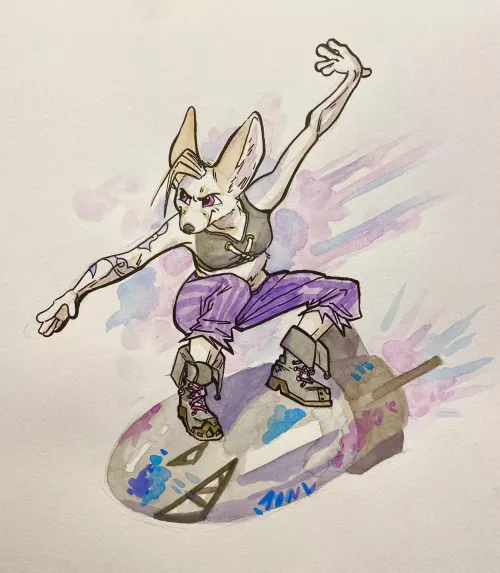 JINX fennec fox watercolour!! :O :O (omg)