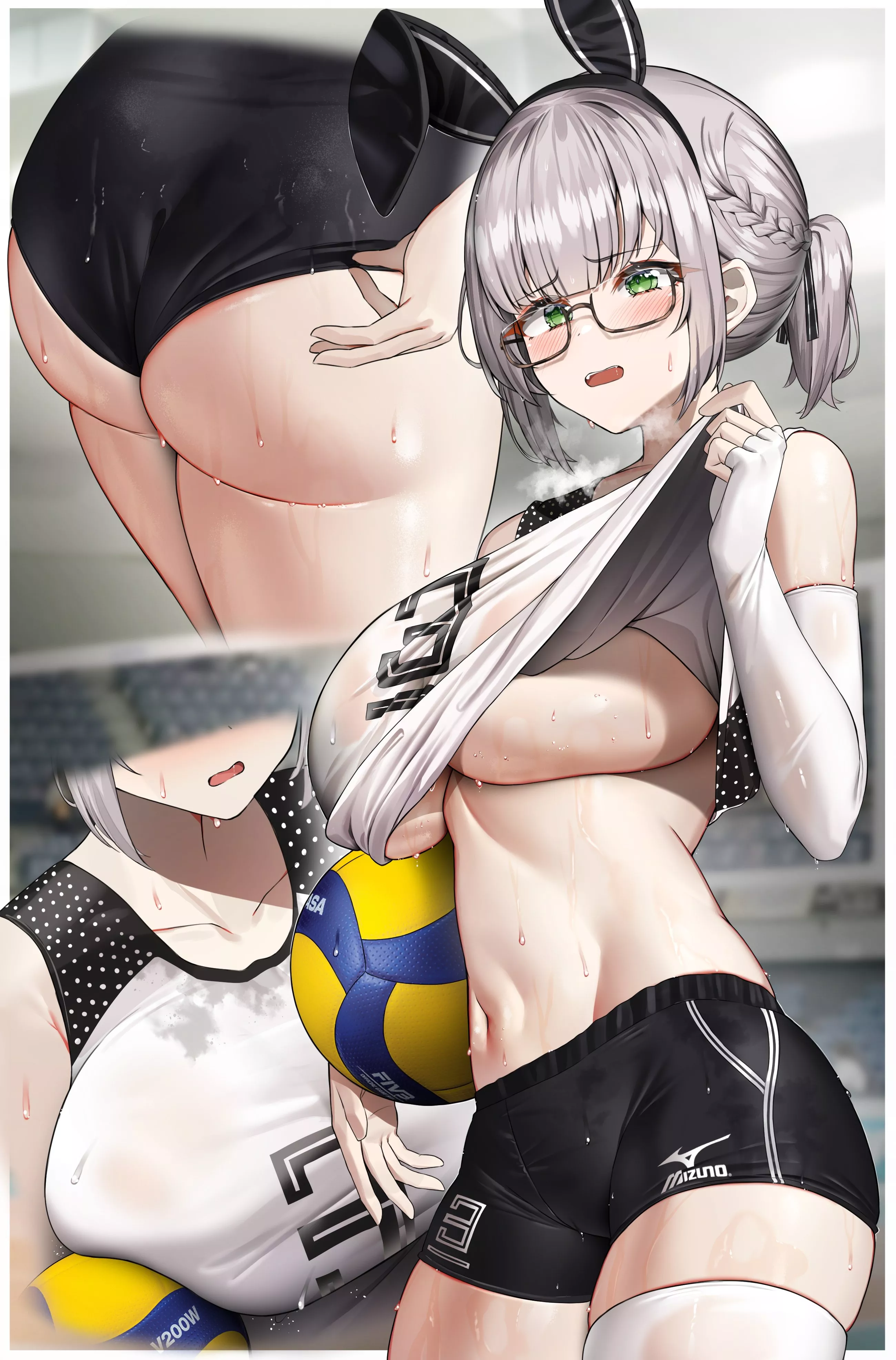 Noel Shirogane in a volleyball uniform (Kuse) [Hololive]