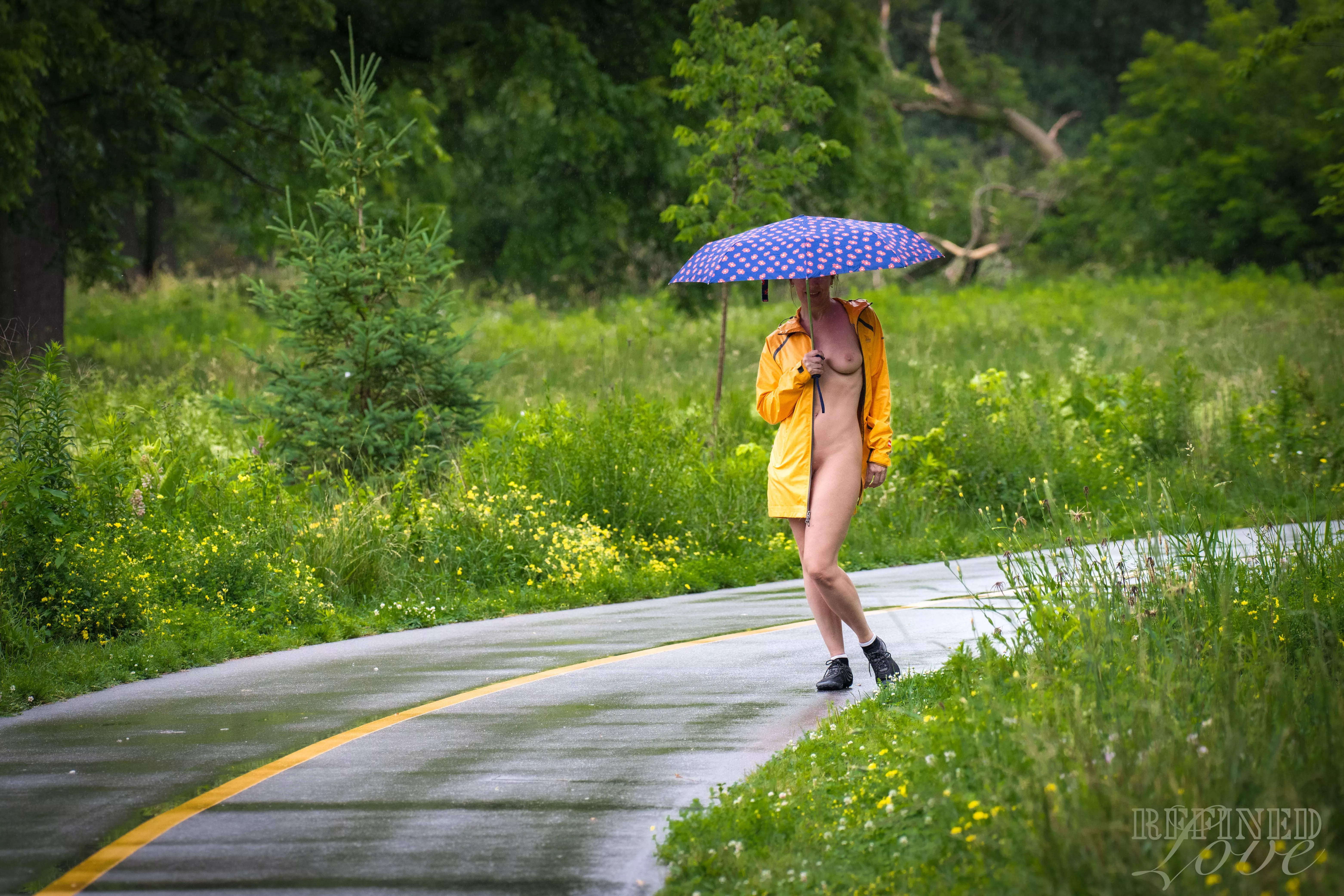out for a walk in the rain!