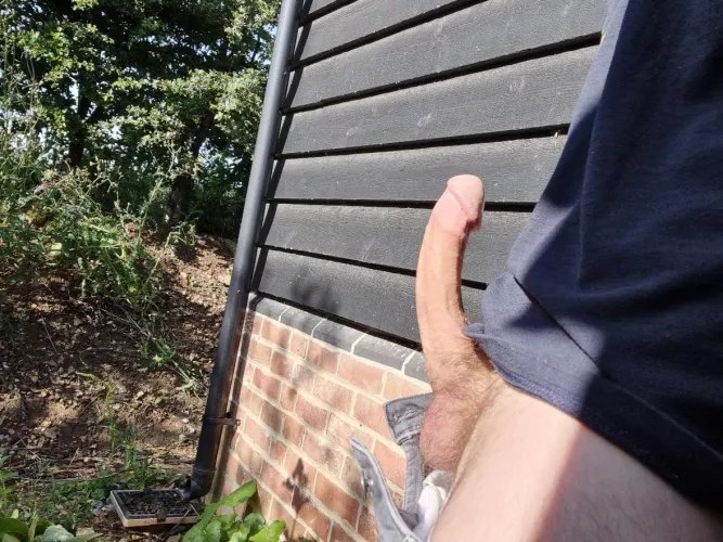 Outside a public building