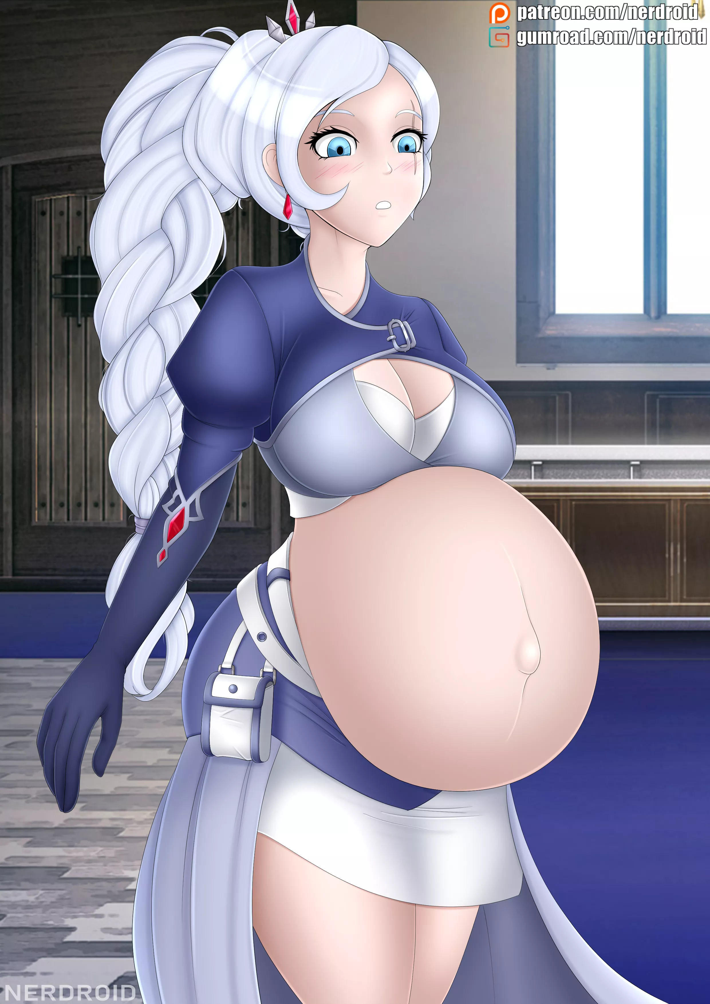 Pregnant Weiss Schnee from RWBY(NerDroid)