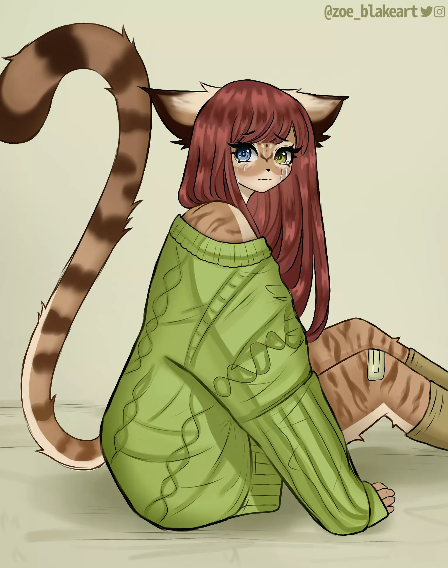 She is sad :( - (Art by me)