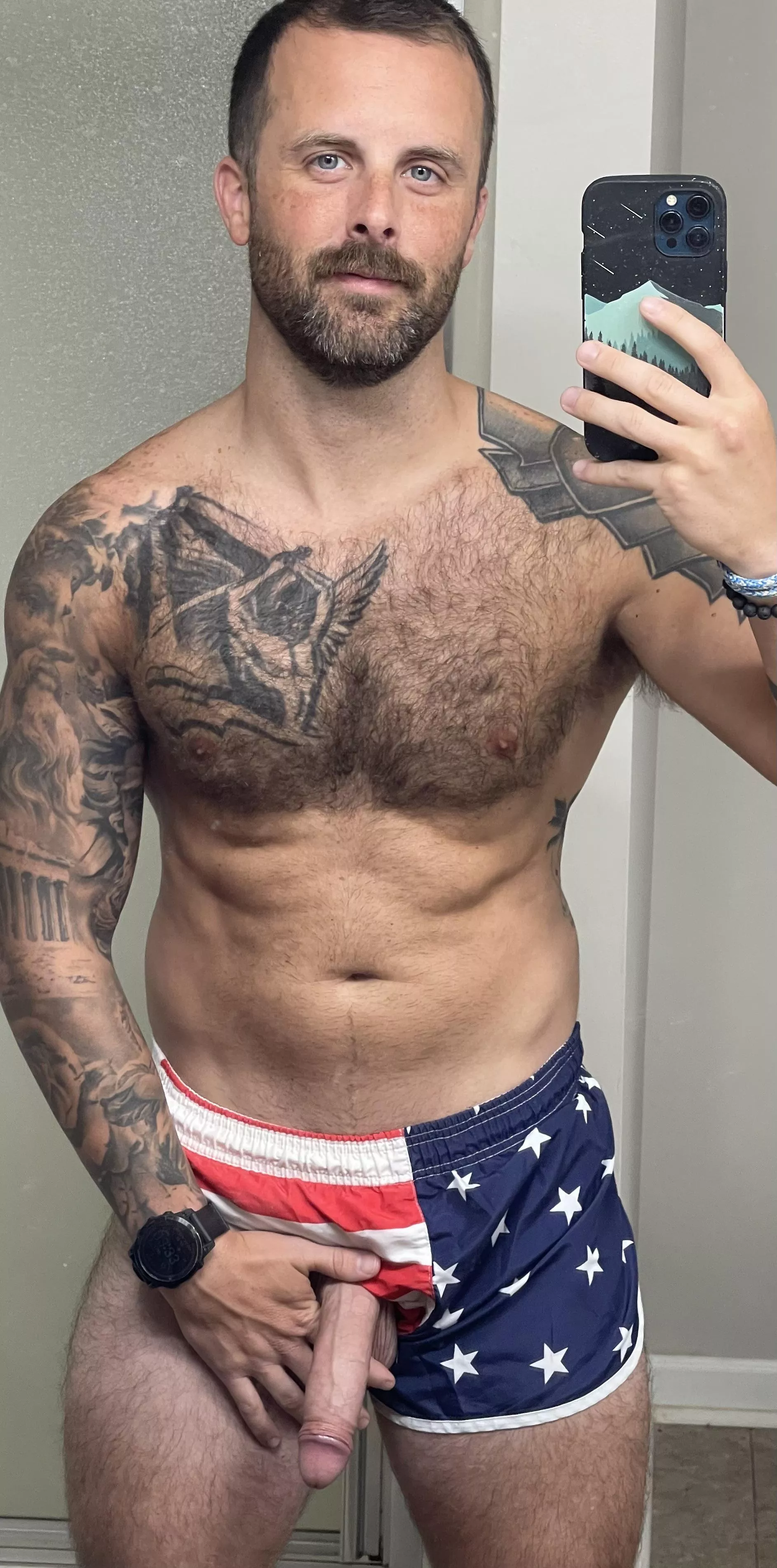 Sometimes my cock falls out of my shorts🤷‍♂️