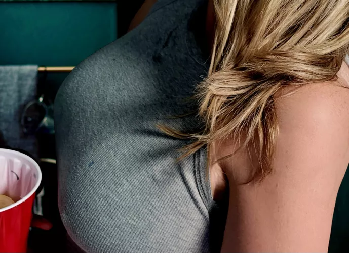 Spilled my drink on my boobs