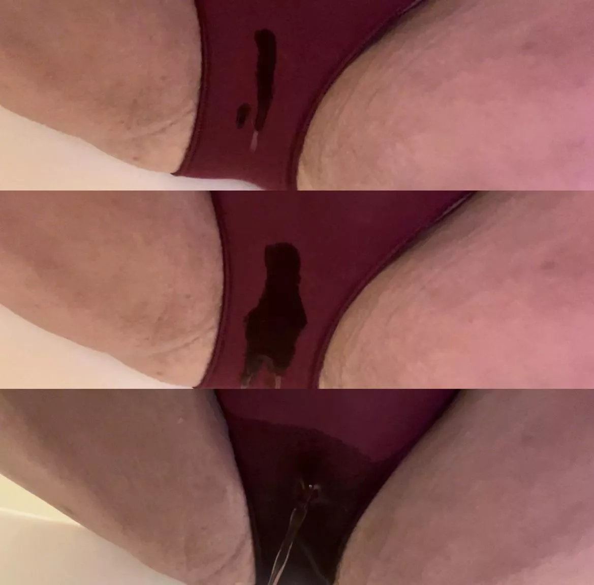Stages of panty pee