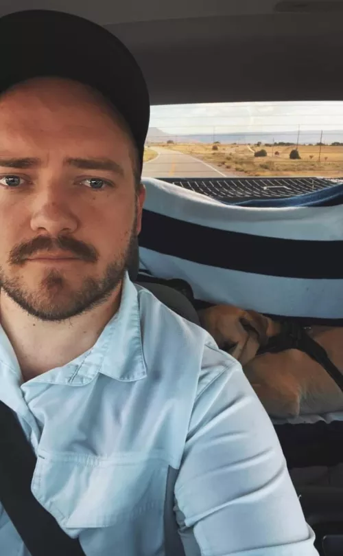 [31] Driving home after camping. We can make room for one more 😏