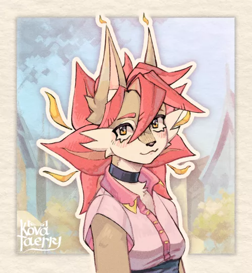 [Art by me] Freshly drawn portrait of my OC Mane!