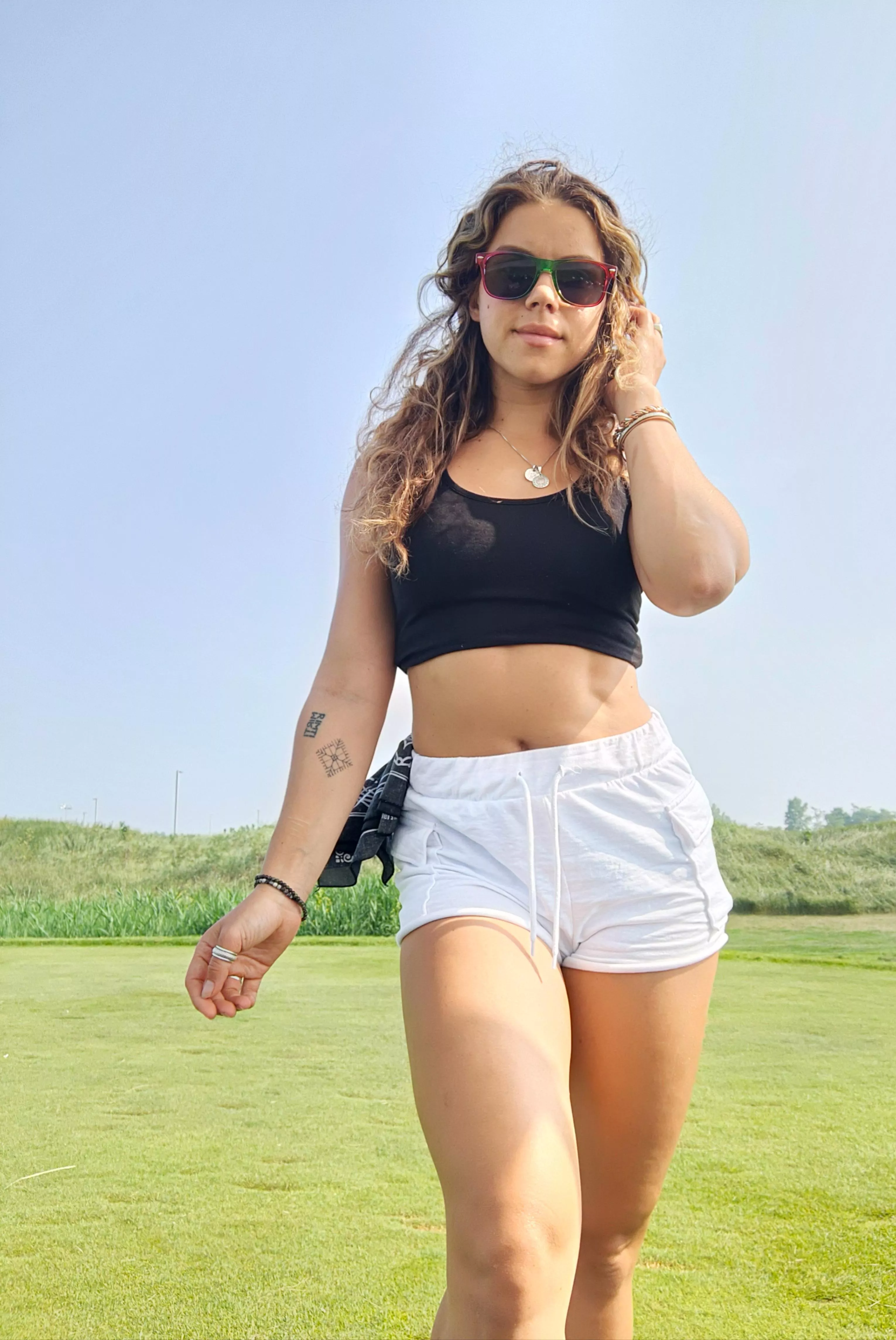 Crop top at a golf outing.⛳