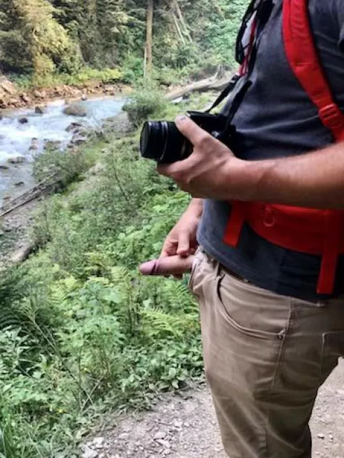 I always like to whip out my cock on a hike.