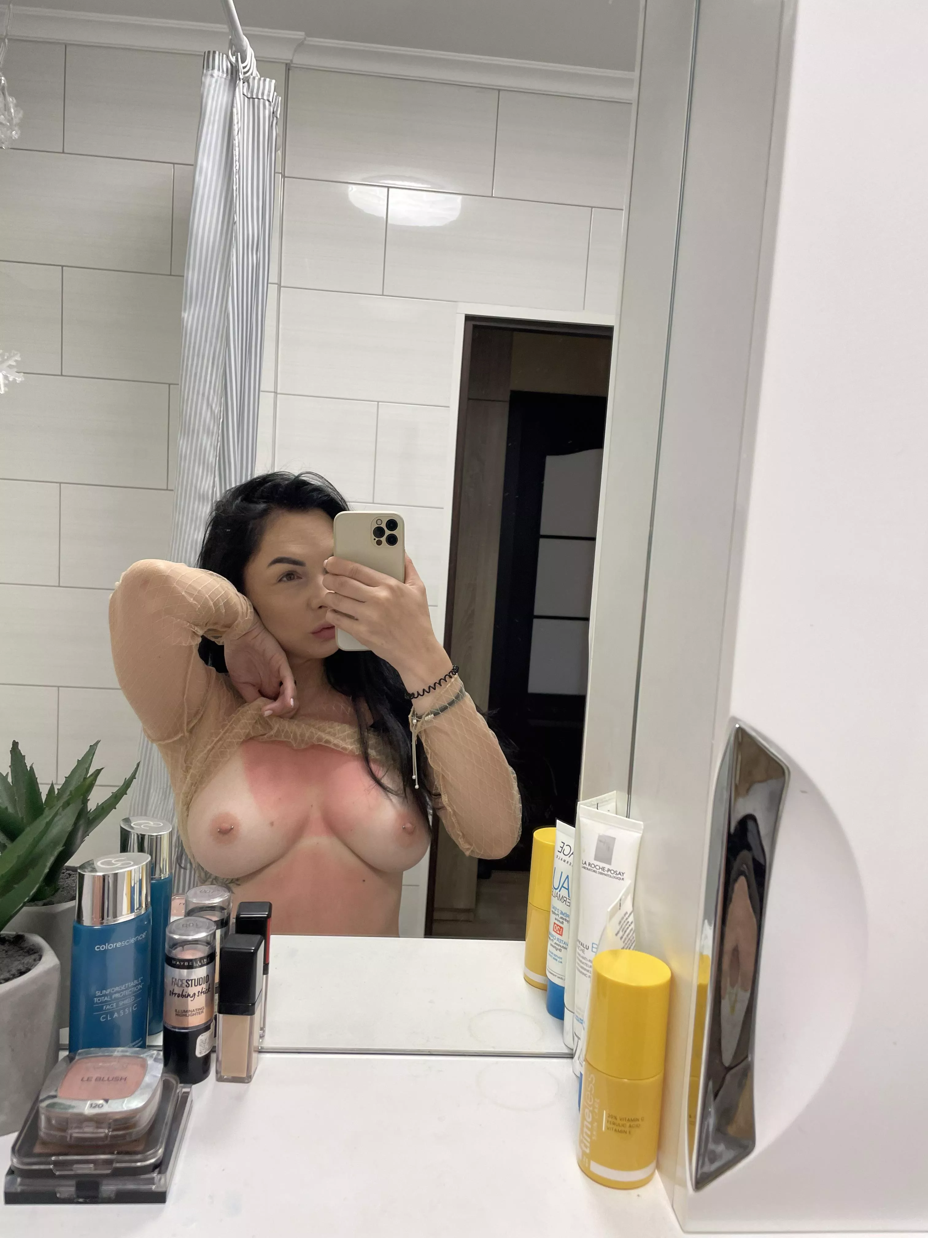 I woke up and wanted to show you my breasts