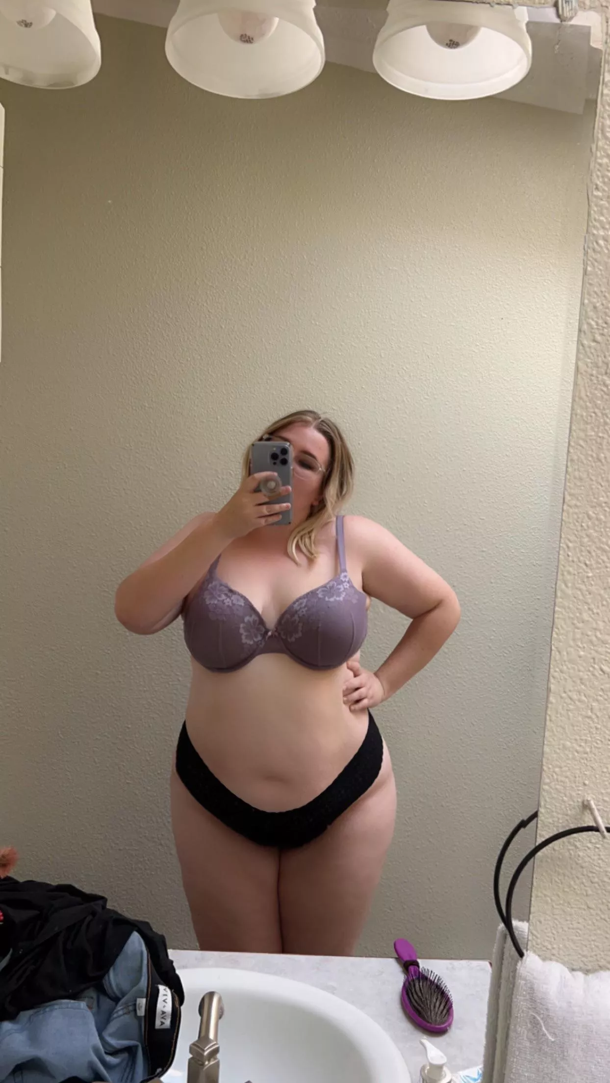 In the shower or on the counter?