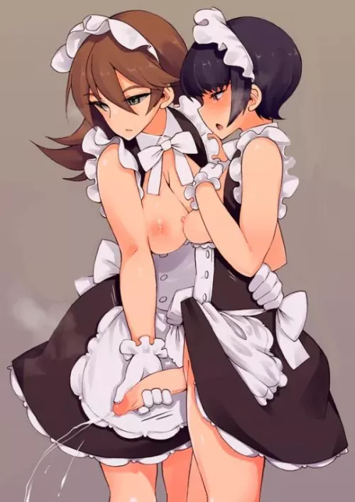 Maid milking time