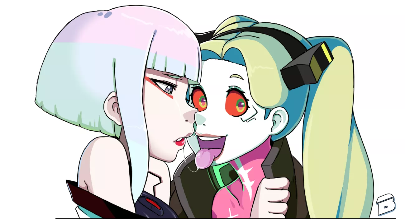 Rebecca getting a taste of Lucy (By bintend9) [Cyberpunk: Edgerunners]