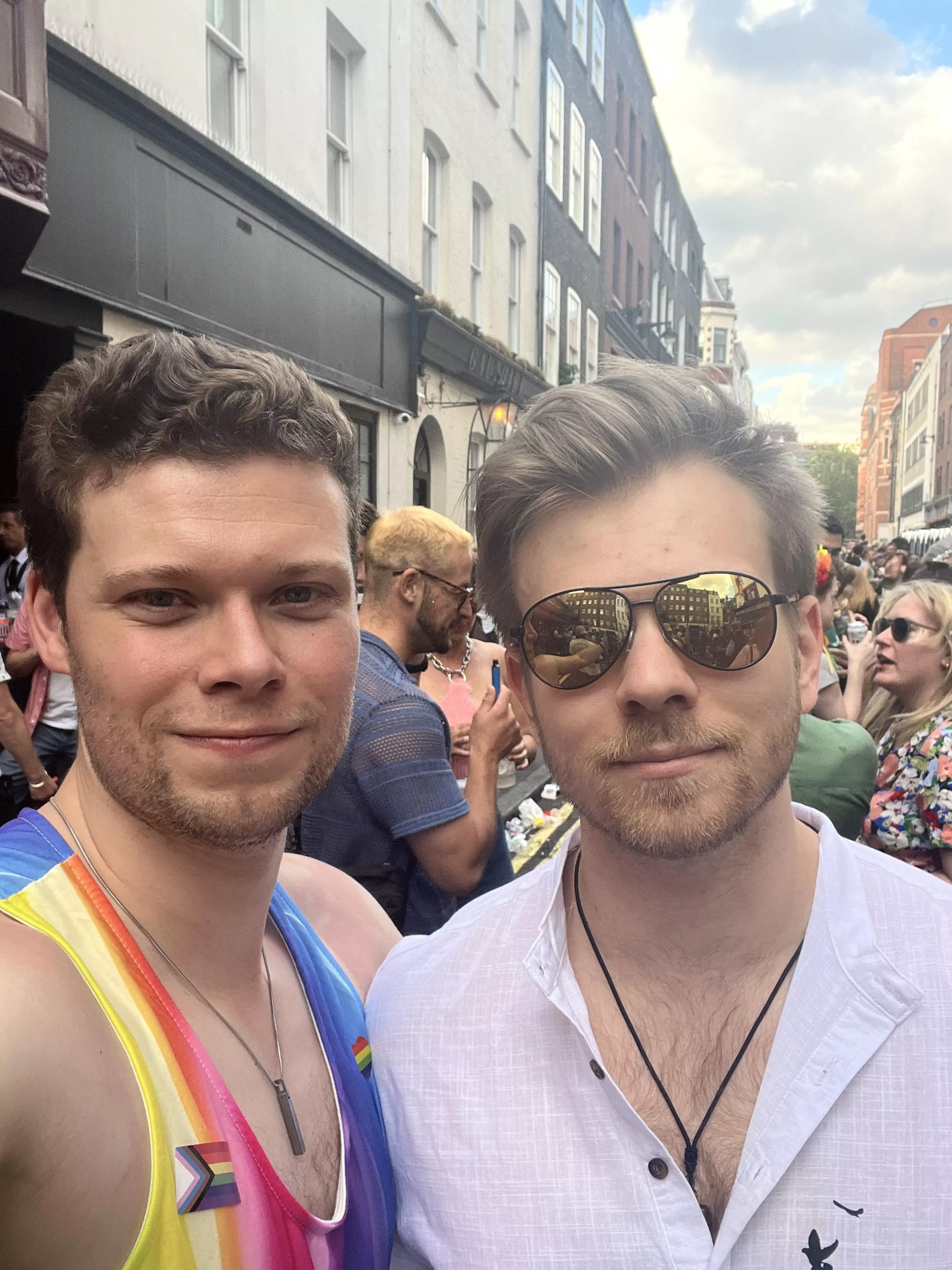 2316px x 3088px - Second London Pride as a couple. Bf (right) joined me posthaste after  revising all day â¤ï¸ ðŸ³ï¸â€ðŸŒˆ nudes by The_Ollicle