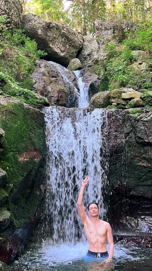Small waterfall but lots of fun π
