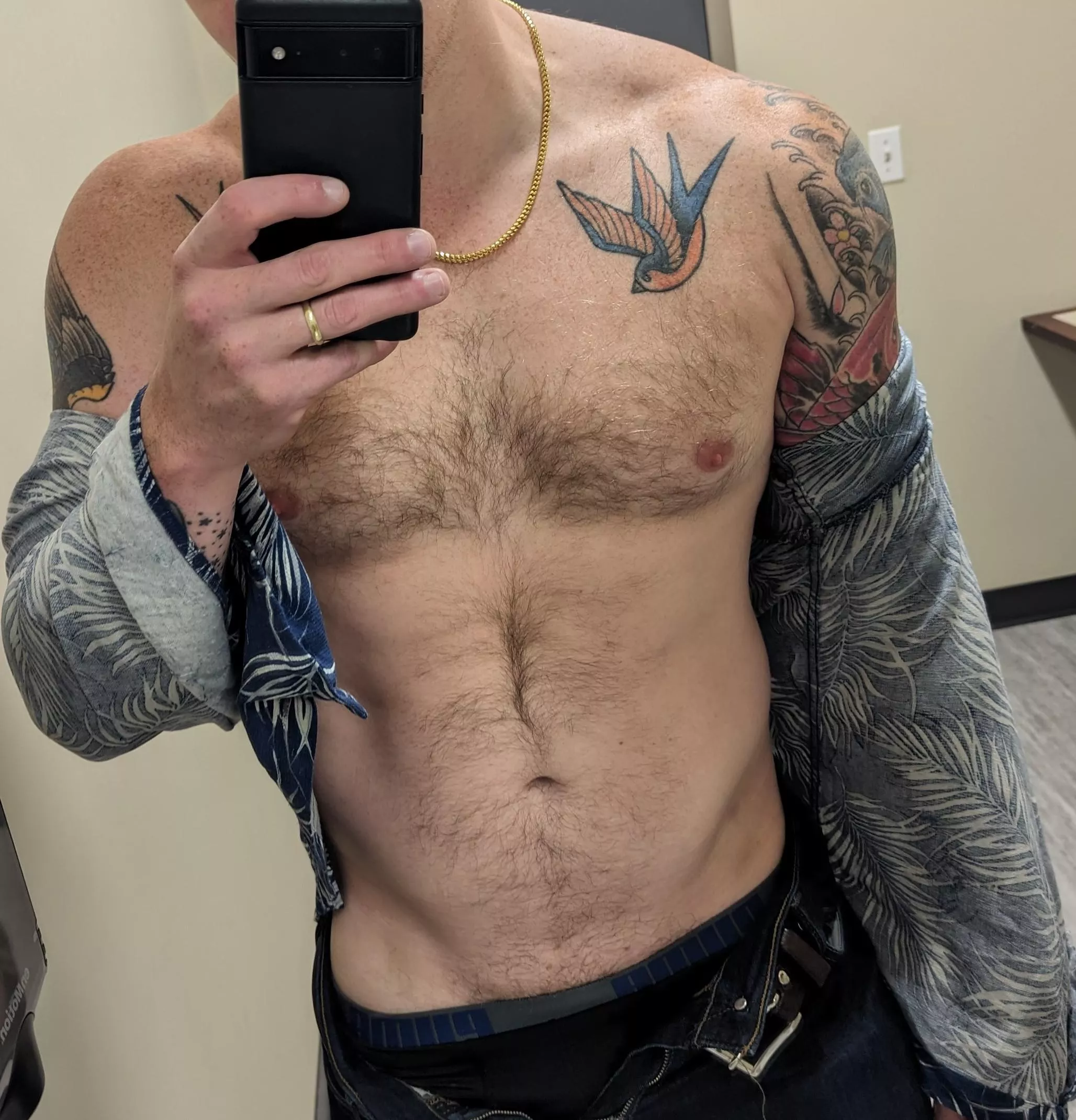 Who wants to help me take the rest off?