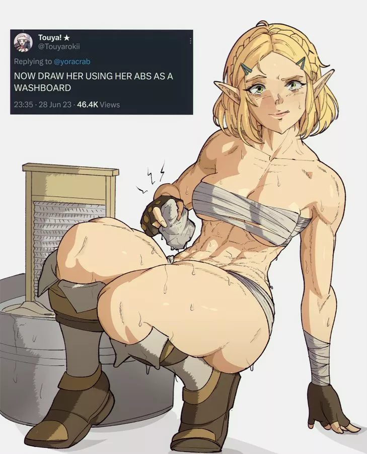 Zelda washboard abs (@yoracrab) [The Legend of Zelda]