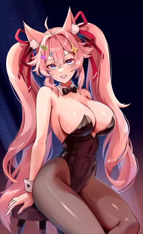 Cute bunny girl with big thighs! (FoxyReine)