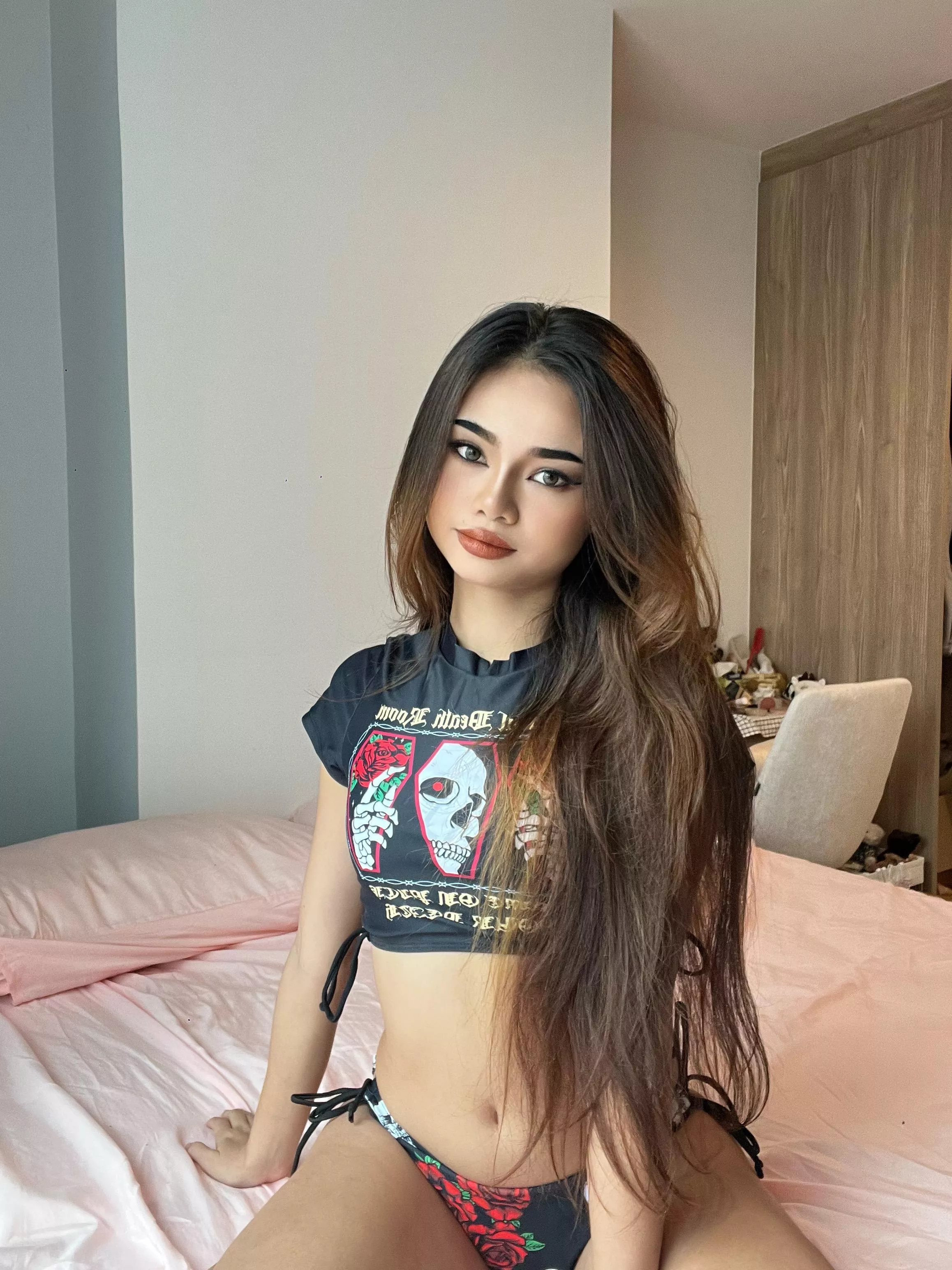 Cute girl trying to be cool