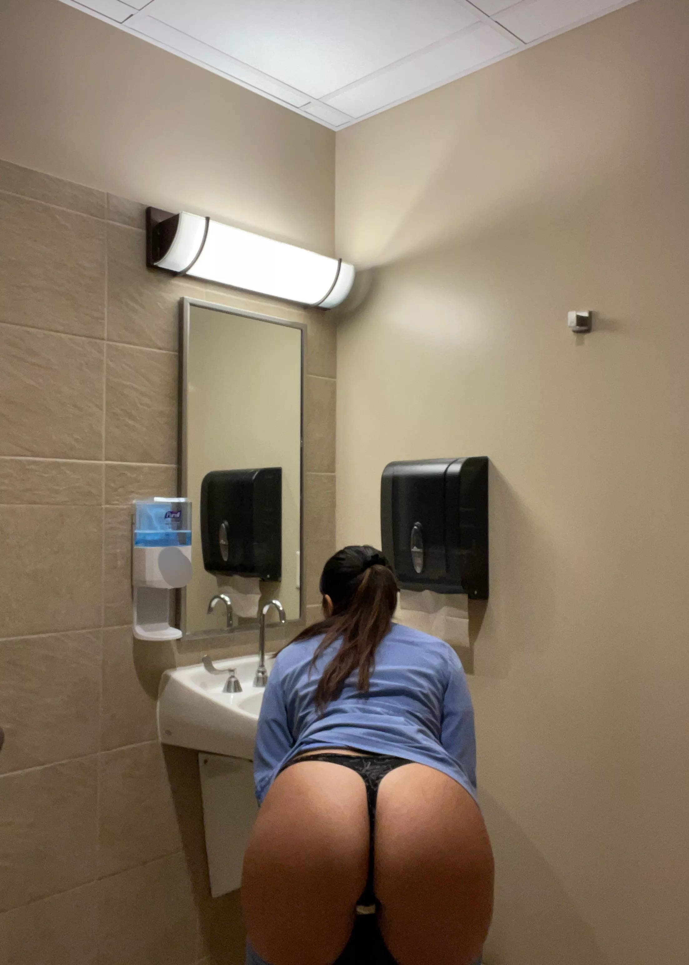 Do me a favor and pull my ponytail tighter 😉