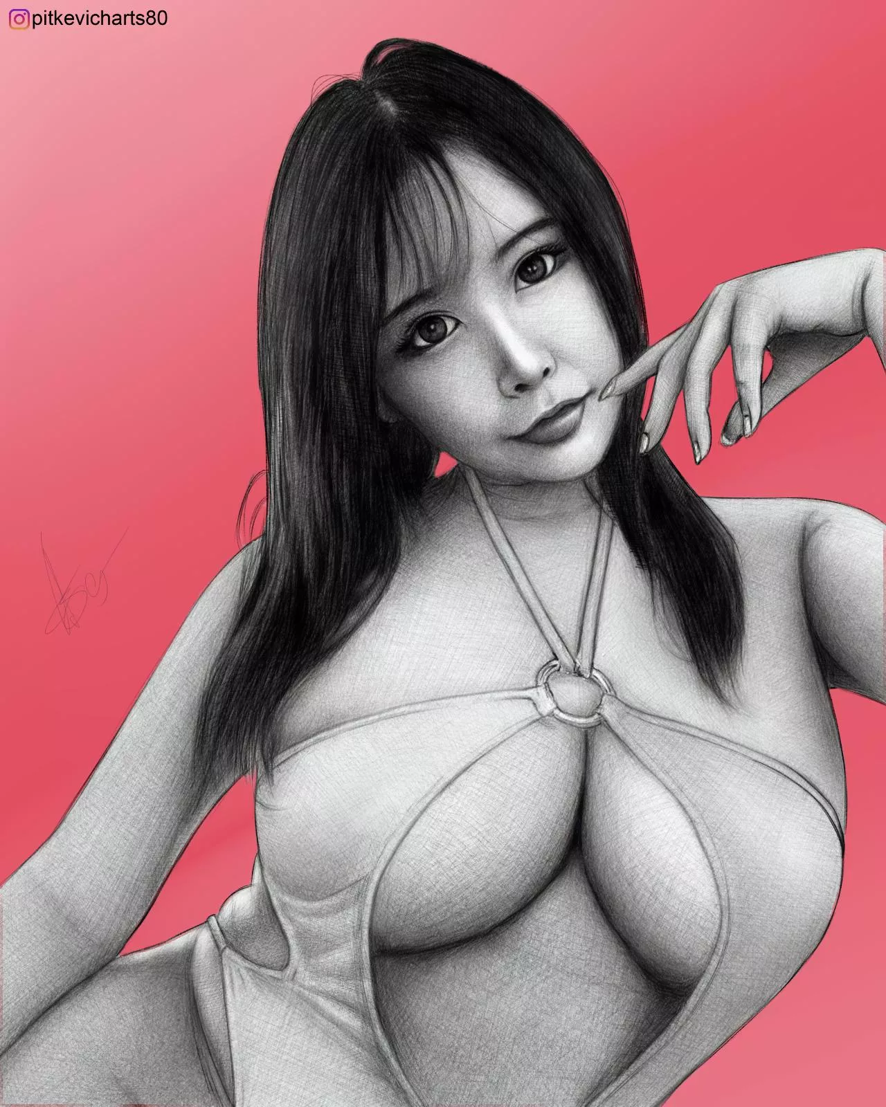Fan art for JAV model Mion Hazuki, by Me