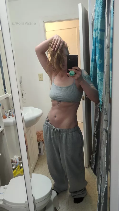 Feeling like a cheese grater in this bathroom, look past the mess!