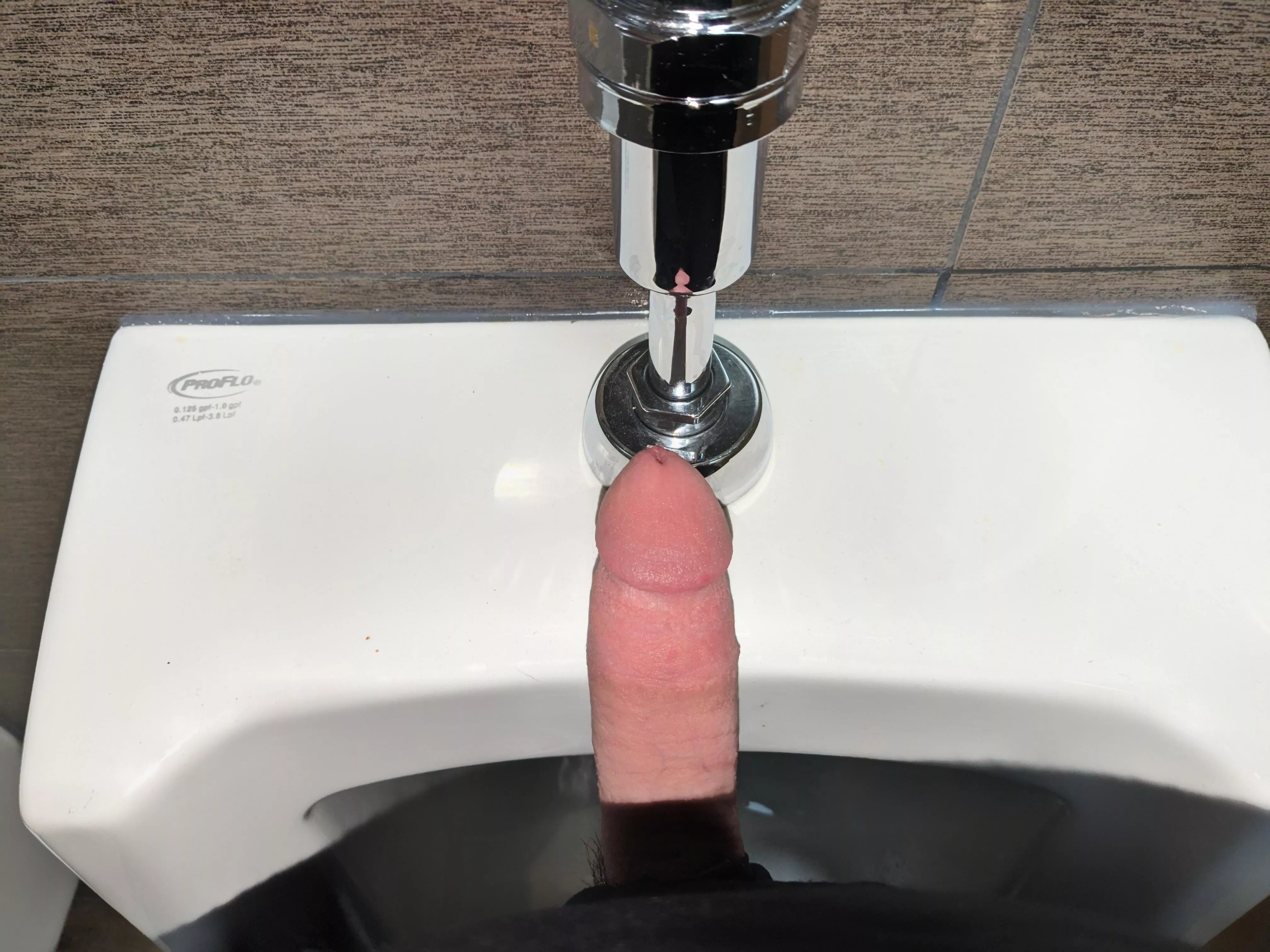 got hard at the urinal.