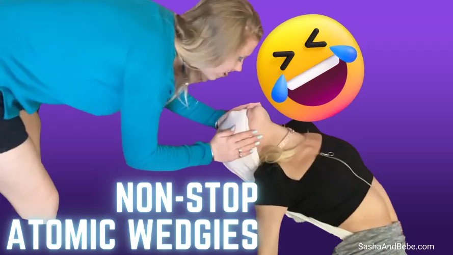 Hey Wedgie friends. Seems like forever since we've posted here and we've probably made 20 new 2 girl wedgie videos since then. Chinlock, atomic, hanging, you name it, we've probably done it. Reach out for a full list or see our website at www.SashaAnd