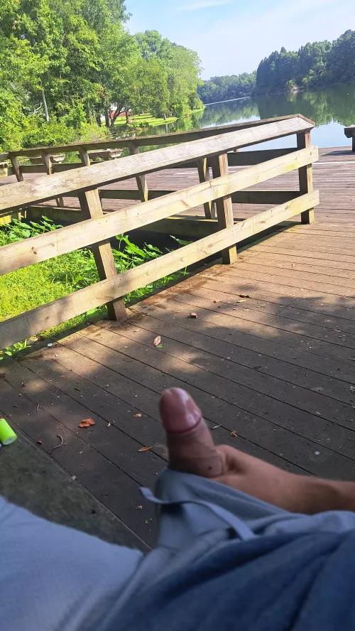 Horny by the neighborhood lake