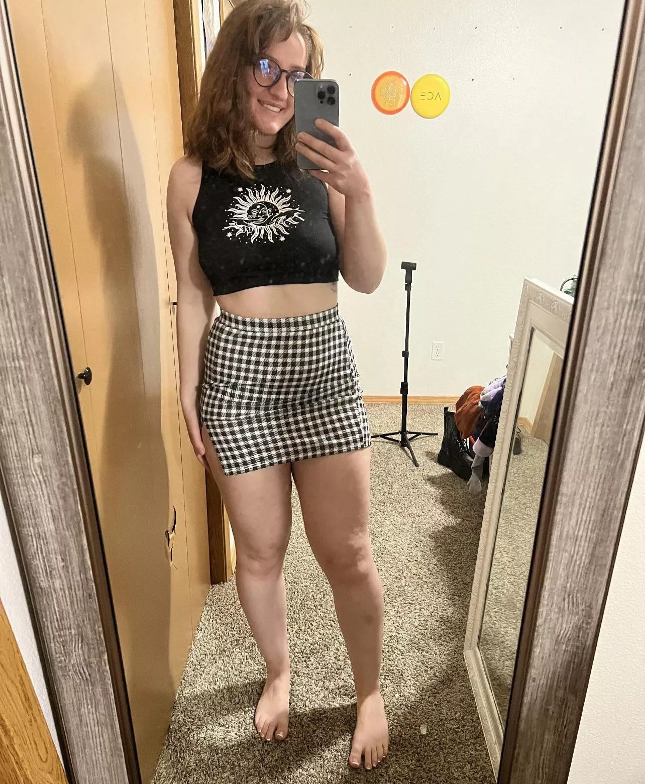 I love wearing a skirt with a crop