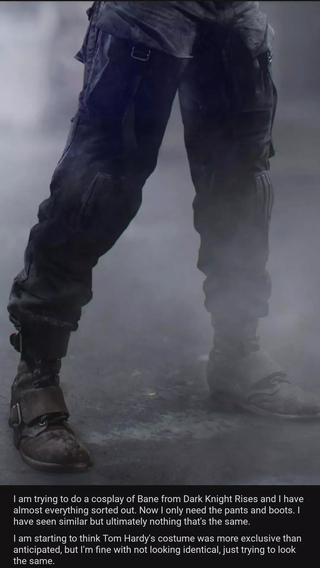 I'm creating a Bane Costume and can't find the boots. Any suggestions?