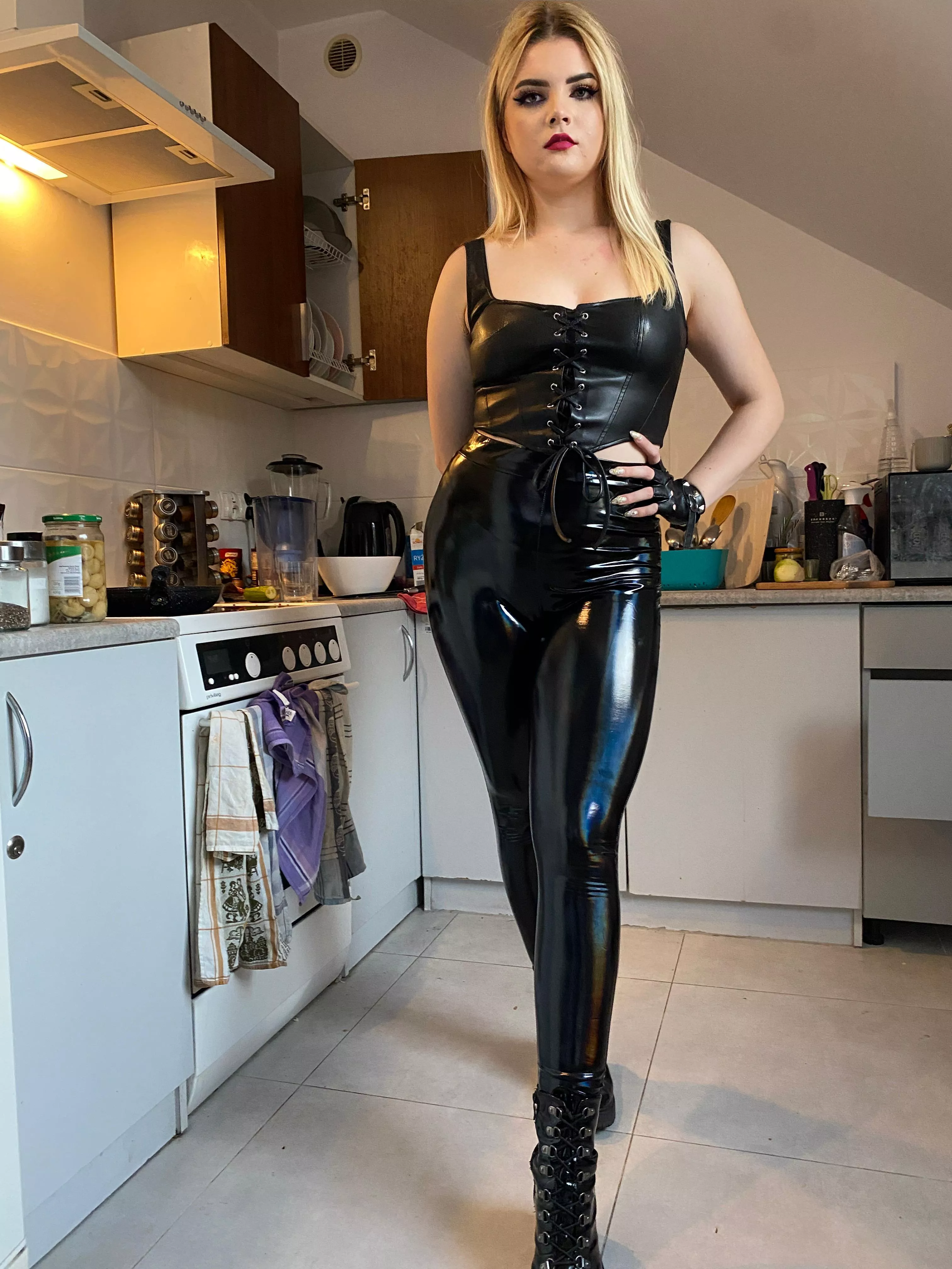 my leather/pvc outfit