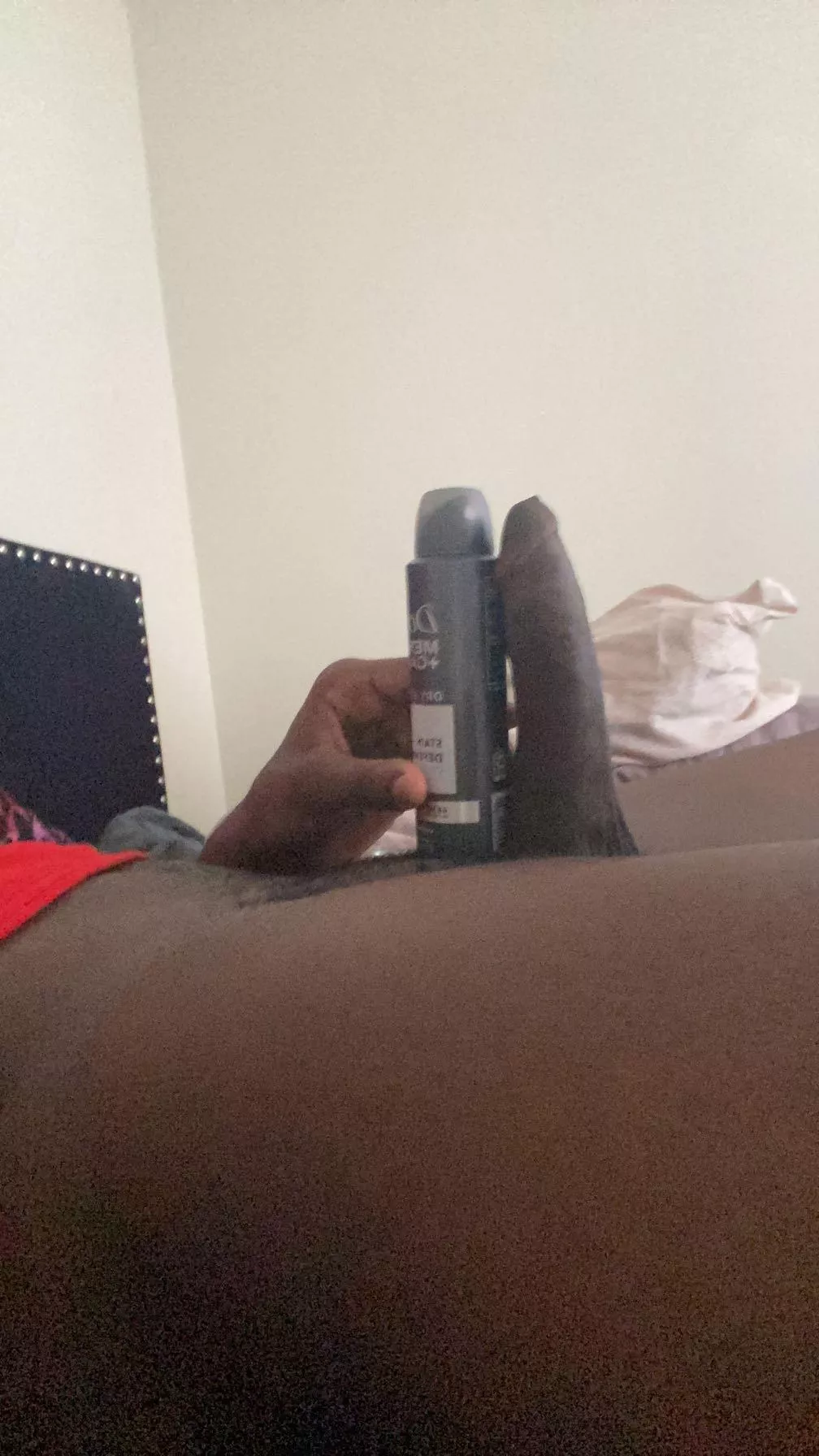 Next to a deodorant can