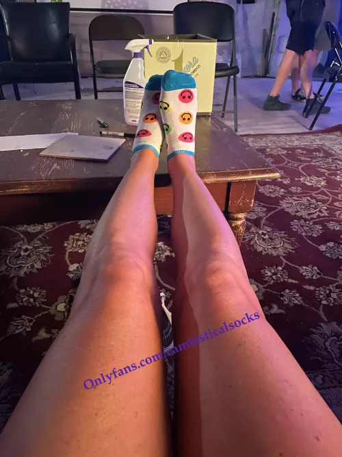 Smiley Face White Ankle Socks [F]