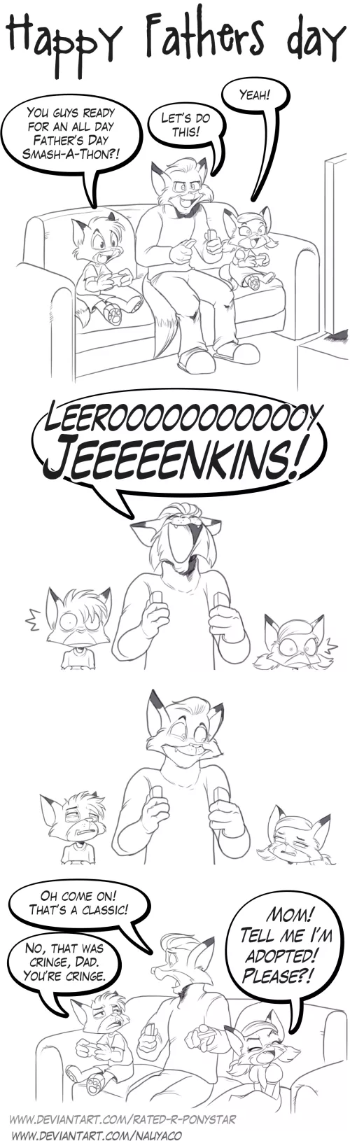 Super late father's day comic from Forestdale! (By Nauyaco and Talos Lives)