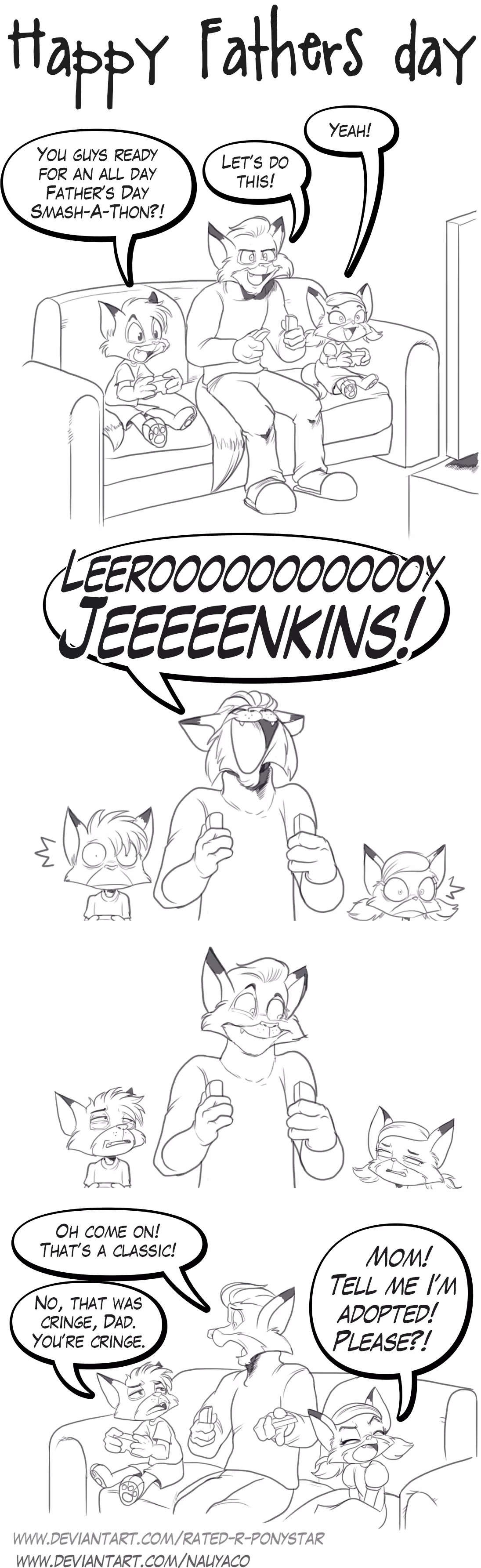 Super late father's day comic from Forestdale! (By Nauyaco and Talos Lives)