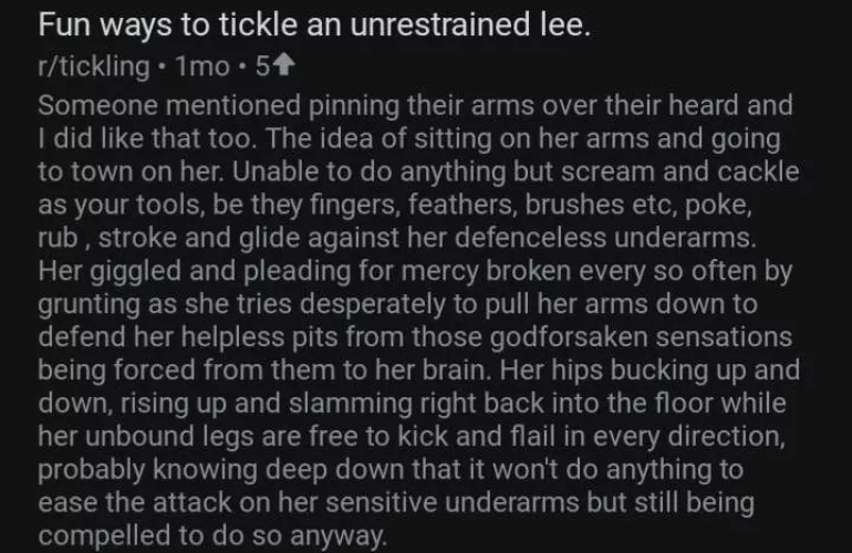 Thought I'd share a comment I made a whikle back for the fellow armpit lovers.