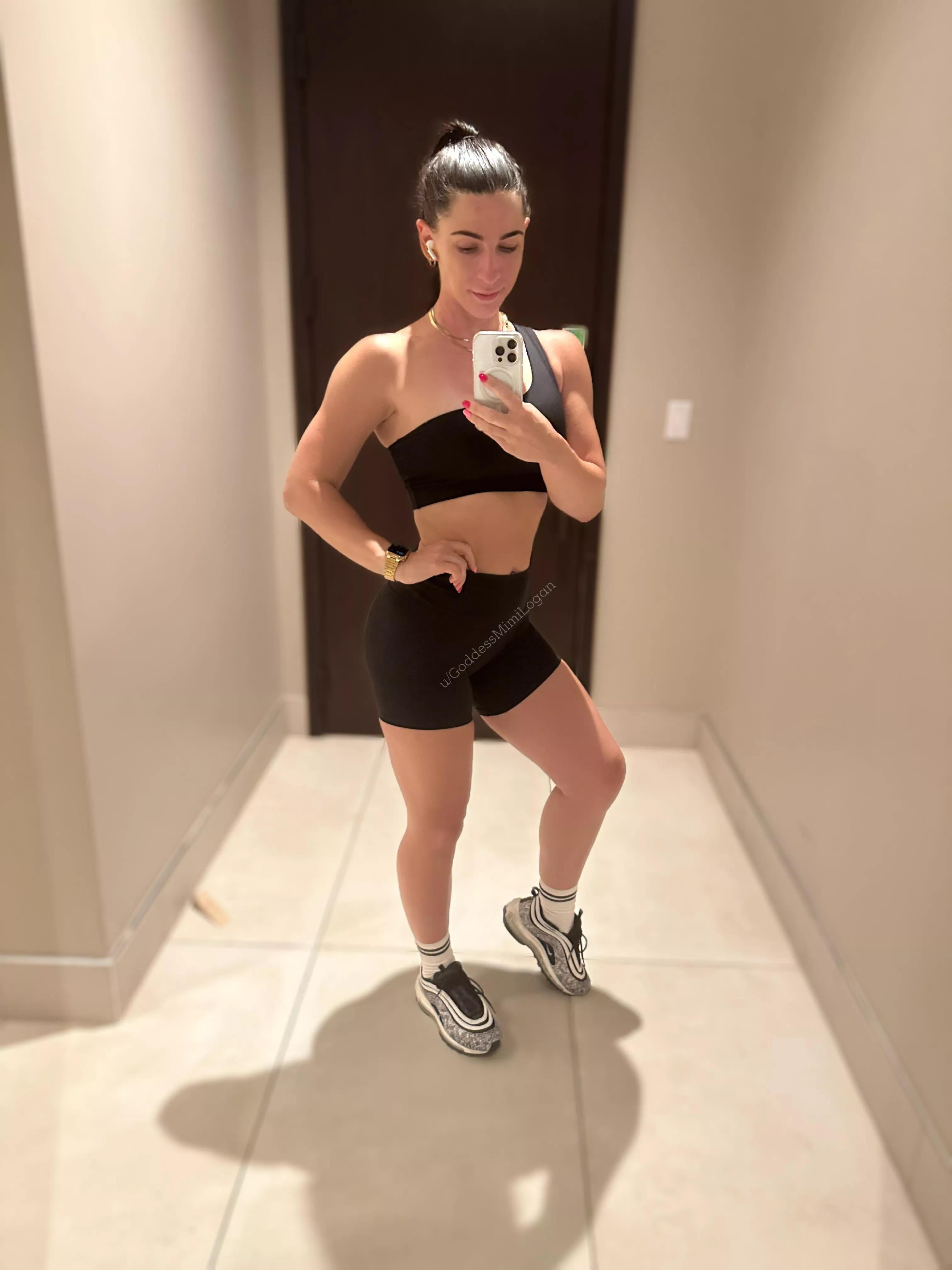 Too hot for yoga pants in the gym