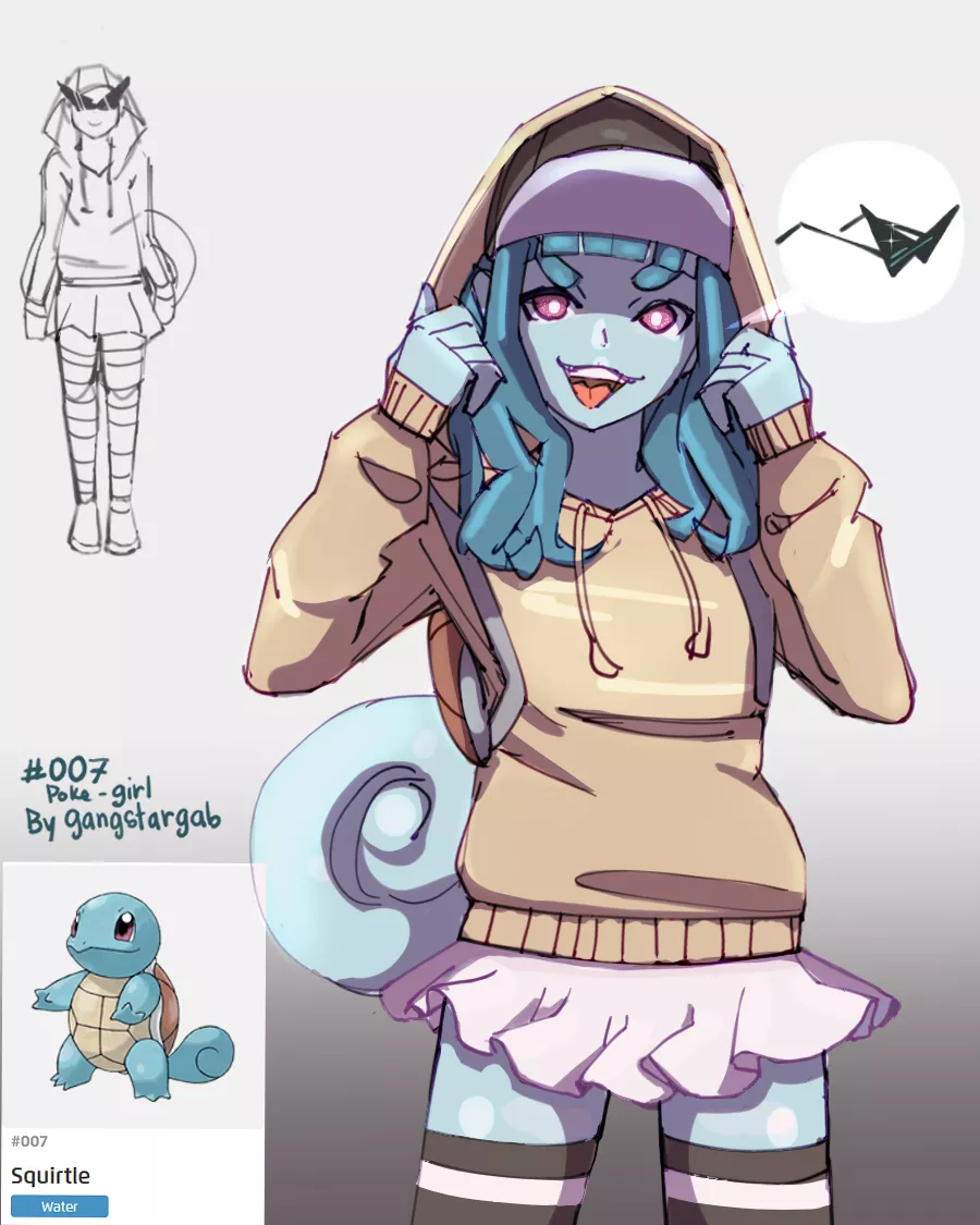007 Squirtle-girl by Ganstargab