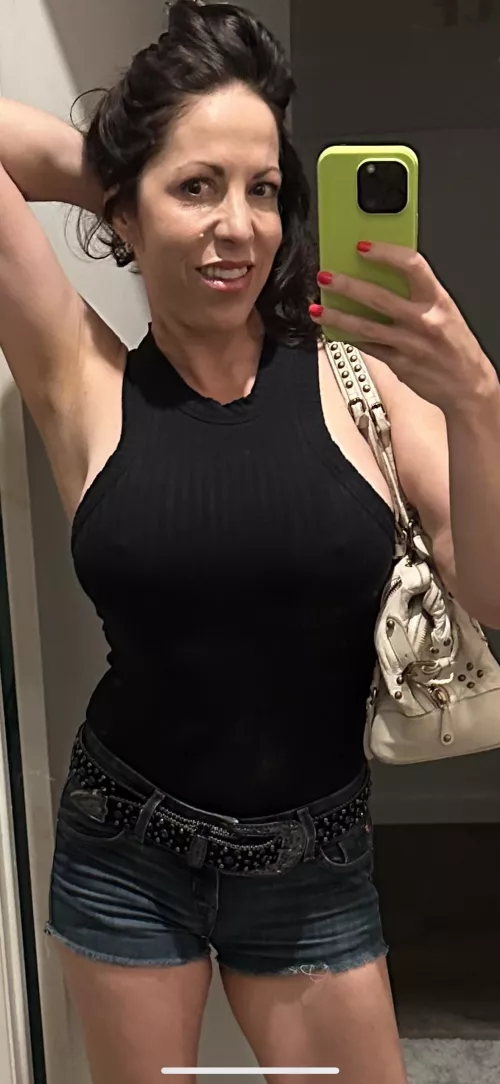 Close up, per request. Braless dance outfit.