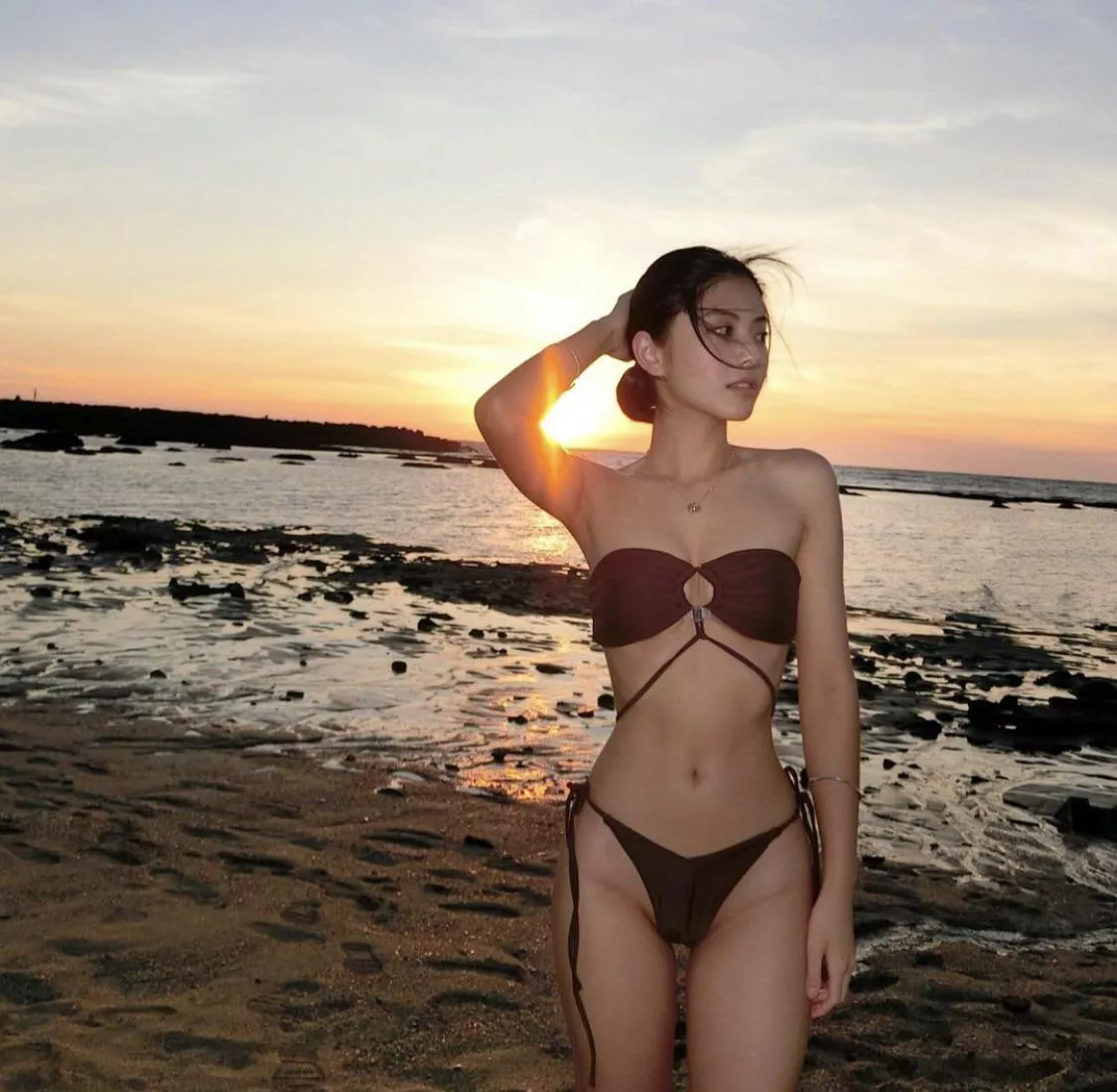 Golden hour bikini babe
