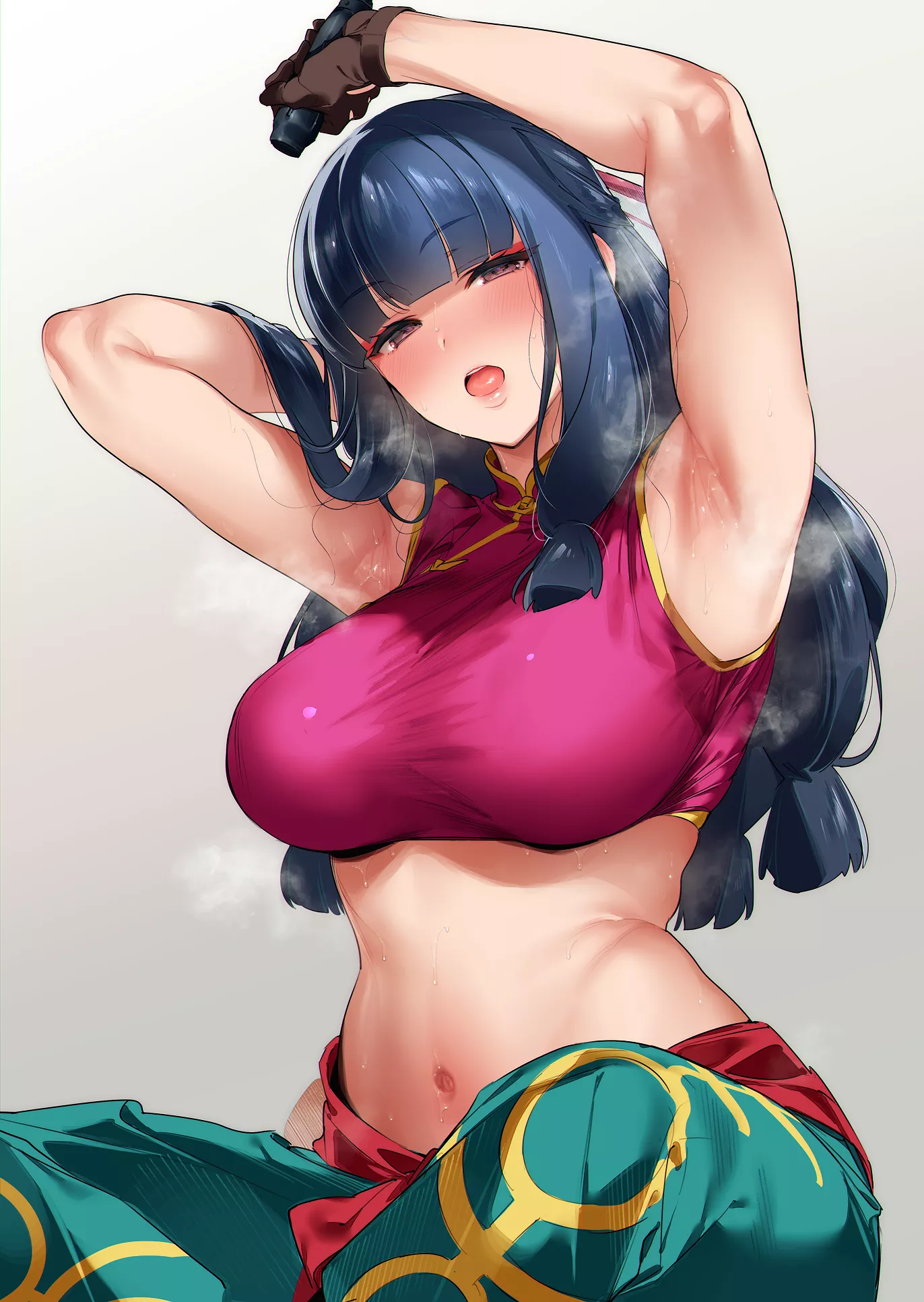 Hard work makes mommy sweaty