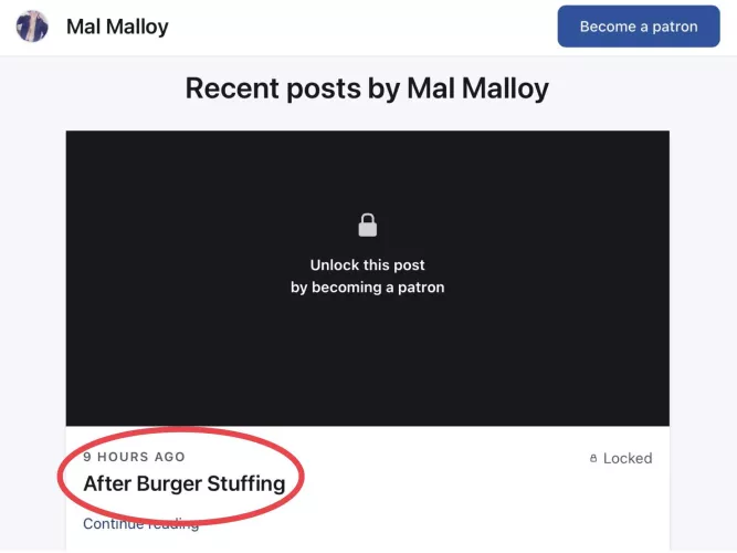Looks like Mal’s doing Stuffings again. Might she be gaining weight back?