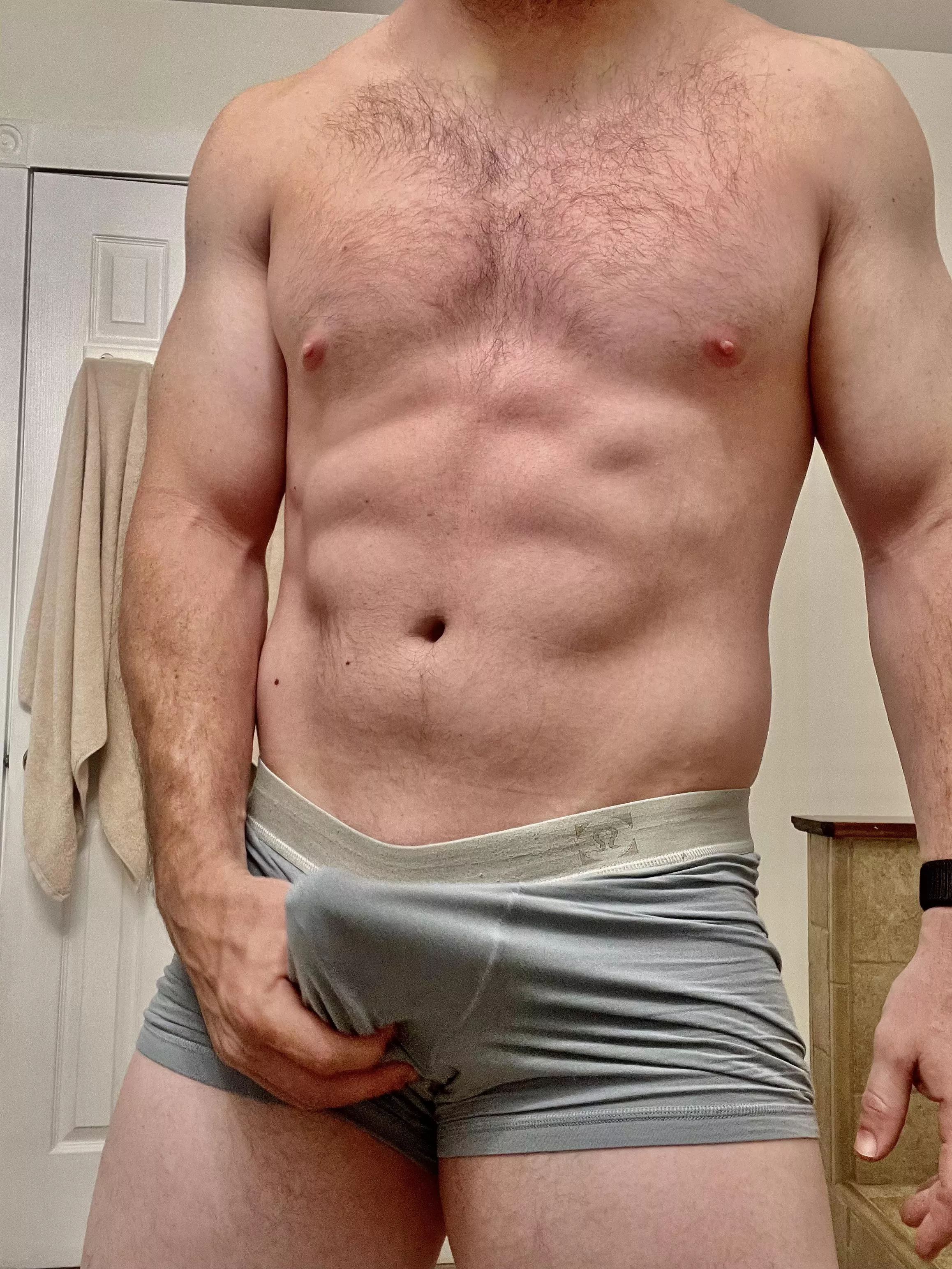 That morning wood always feels great pressed against the briefs