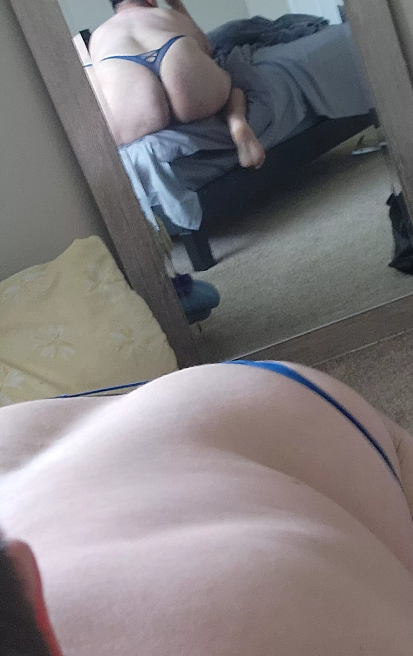 Bent over ready just pull it to the side