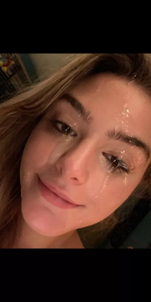 Covered her face before work