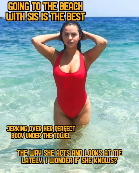 Does your sis know, you're cumming for her?