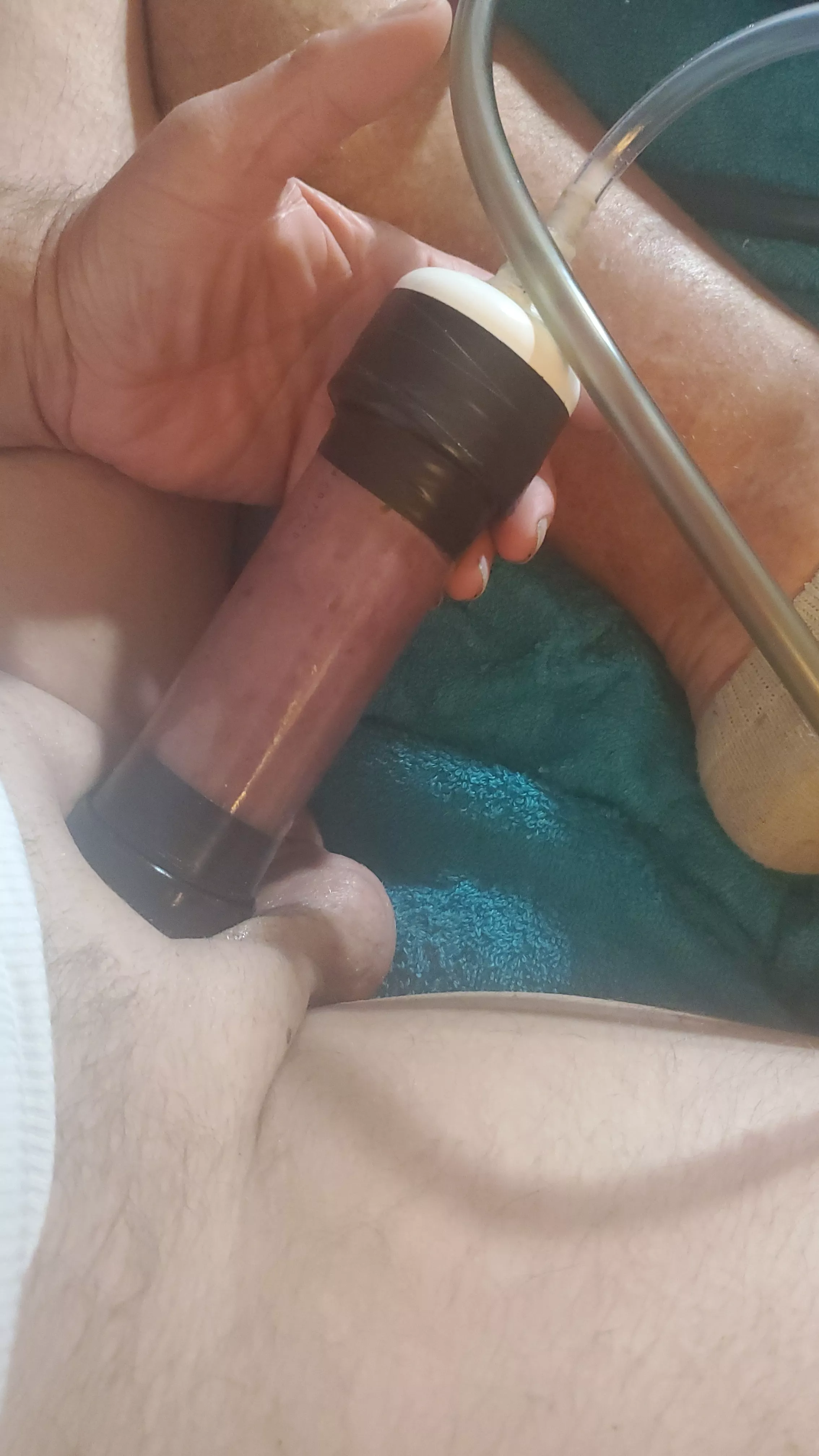 Filling my handmade pump