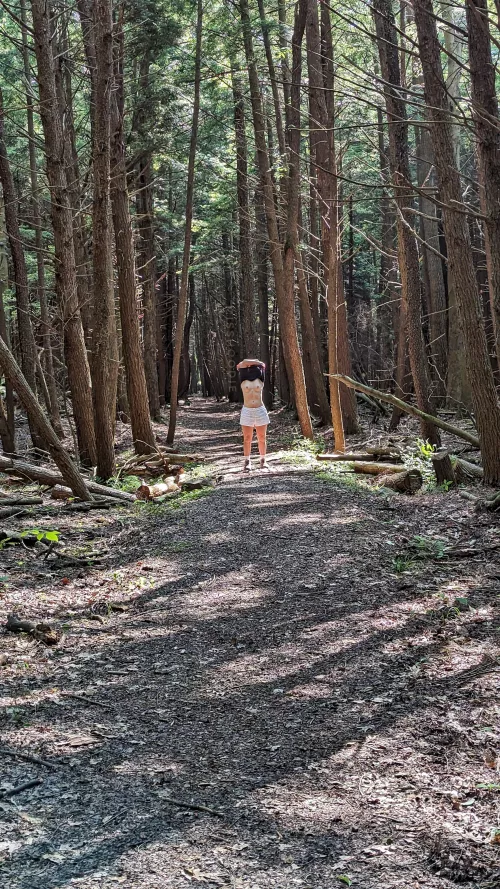Flashing in the wide open forest