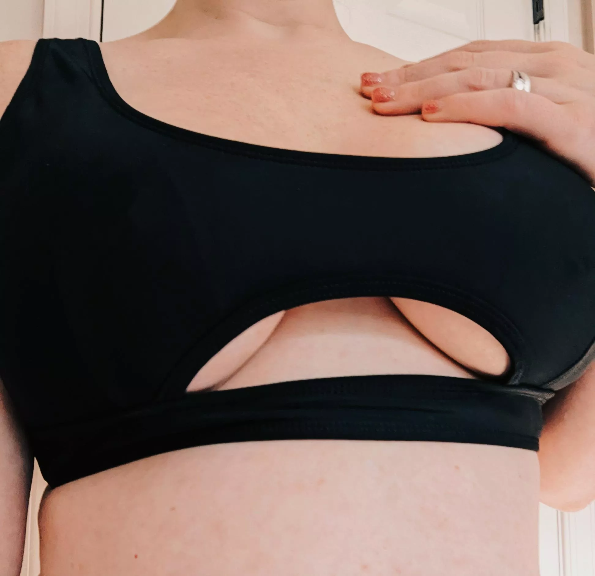 Hubby got me this top so he can always spy my underboob while I go about my day